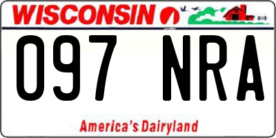 WI license plate 097NRA