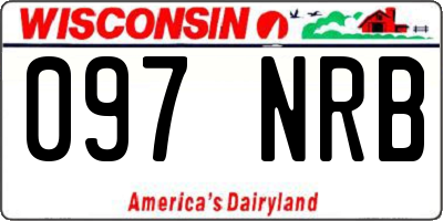 WI license plate 097NRB