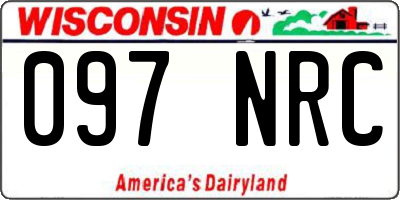 WI license plate 097NRC
