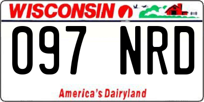 WI license plate 097NRD