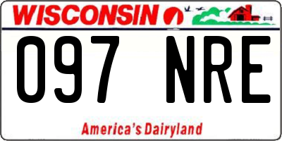 WI license plate 097NRE