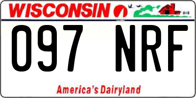 WI license plate 097NRF