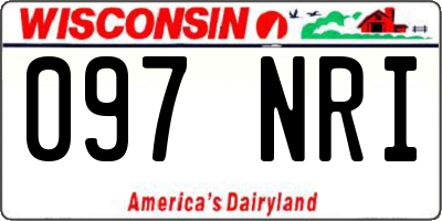 WI license plate 097NRI