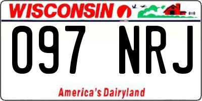 WI license plate 097NRJ