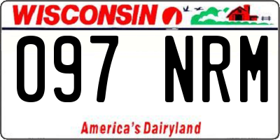 WI license plate 097NRM