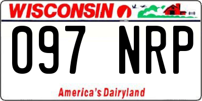WI license plate 097NRP