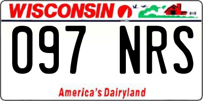 WI license plate 097NRS