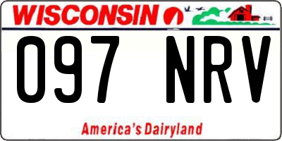 WI license plate 097NRV