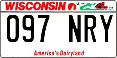 WI license plate 097NRY