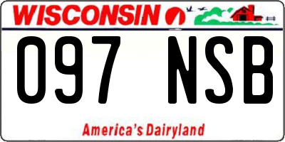 WI license plate 097NSB