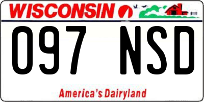 WI license plate 097NSD