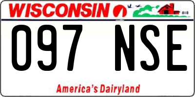 WI license plate 097NSE
