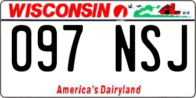 WI license plate 097NSJ