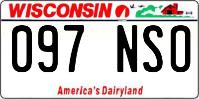 WI license plate 097NSO