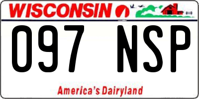 WI license plate 097NSP