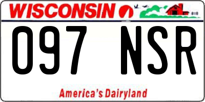 WI license plate 097NSR