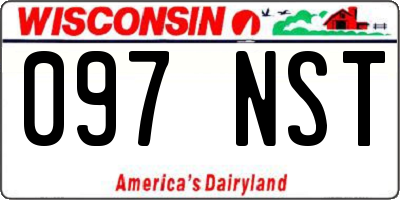 WI license plate 097NST
