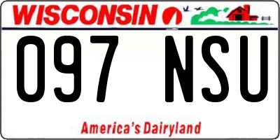 WI license plate 097NSU