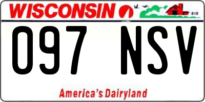 WI license plate 097NSV