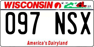 WI license plate 097NSX