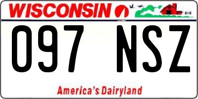 WI license plate 097NSZ