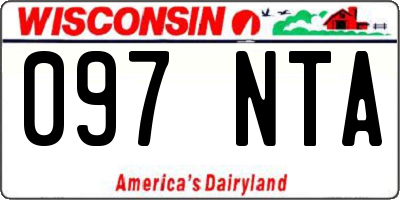 WI license plate 097NTA