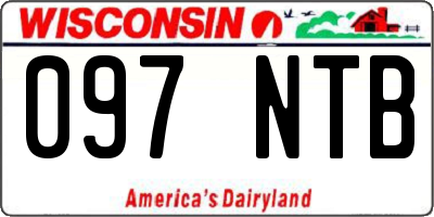 WI license plate 097NTB