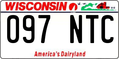 WI license plate 097NTC