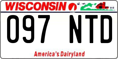 WI license plate 097NTD