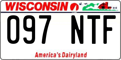 WI license plate 097NTF