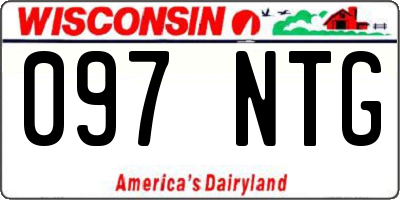 WI license plate 097NTG