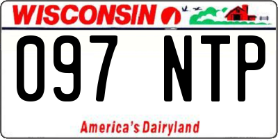WI license plate 097NTP