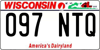 WI license plate 097NTQ