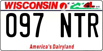 WI license plate 097NTR