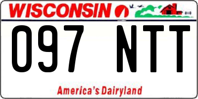 WI license plate 097NTT