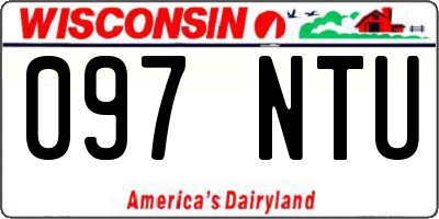 WI license plate 097NTU