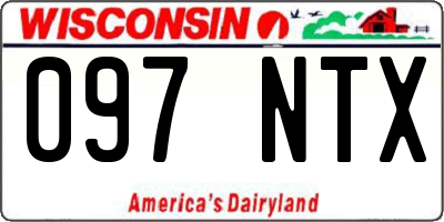 WI license plate 097NTX