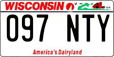 WI license plate 097NTY
