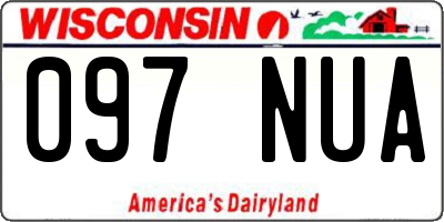 WI license plate 097NUA