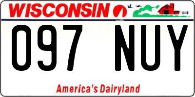 WI license plate 097NUY