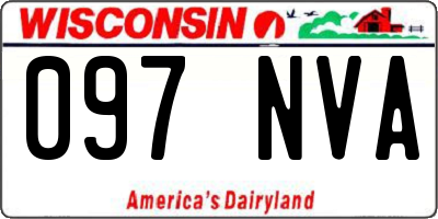 WI license plate 097NVA