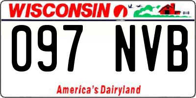 WI license plate 097NVB