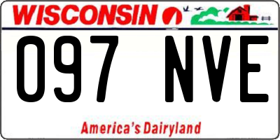 WI license plate 097NVE