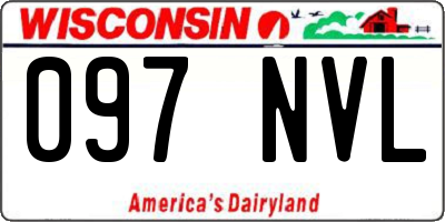 WI license plate 097NVL