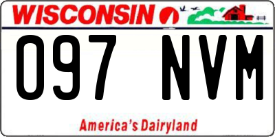 WI license plate 097NVM