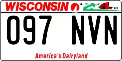 WI license plate 097NVN