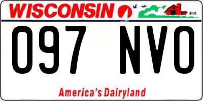 WI license plate 097NVO