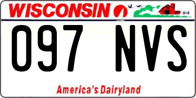 WI license plate 097NVS