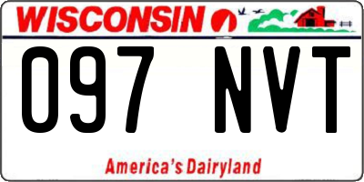 WI license plate 097NVT