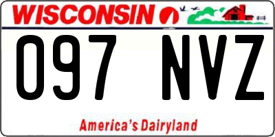 WI license plate 097NVZ